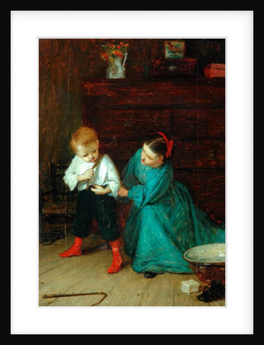 His First Breeches, 1865 by John Burr