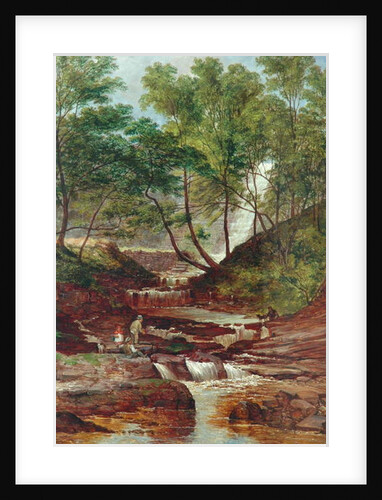 Cat Holes Dam Fall in Todmorden, 1870 by John Holland