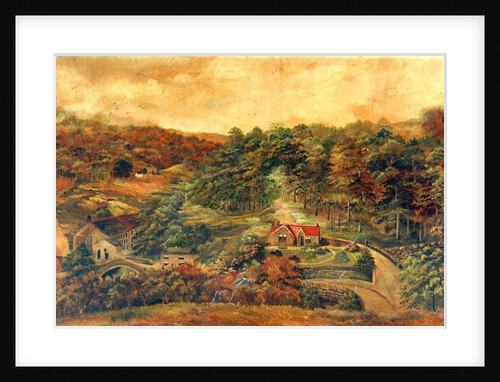 House and Mill in Rural Woodland, c,1880 by Unknown Artist