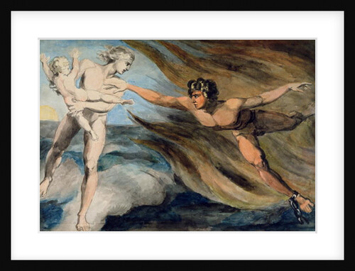 Good and Evil Angels Struggling for the Possession of a Child, c.1793-94 by William Blake