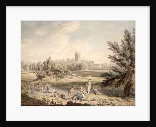 Magdalen College, Oxford, View from Cherwell Looking North West, 1791-92 by Edward Dayes