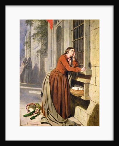 Mother Depositing Her Child in the Foundling Hospital in Paris, c.1855-60 by Henry Nelson O'Neil