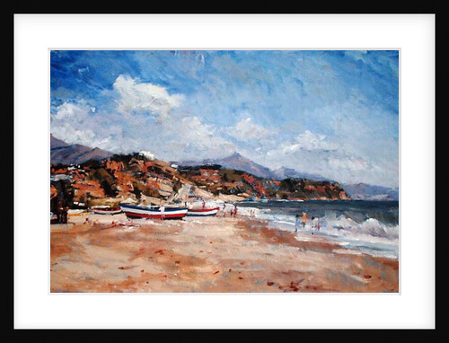 Beach and Mountains, Nerja, 2001 by Christopher Glanville