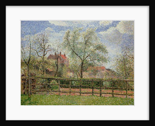 Pear Trees and Flowers at Eragny, Morning, 1886 by Camille Pissarro