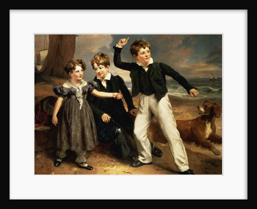 A Group Portrait of Robert, James and Mary Sarah, the three children of James Greenhalgh, 1830 by Ramsay Richard Reinagle