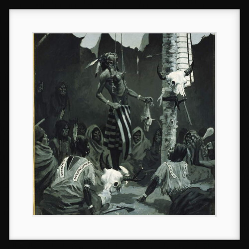 Mandan Initiation Ceremony, 1888 by Frederic Remington
