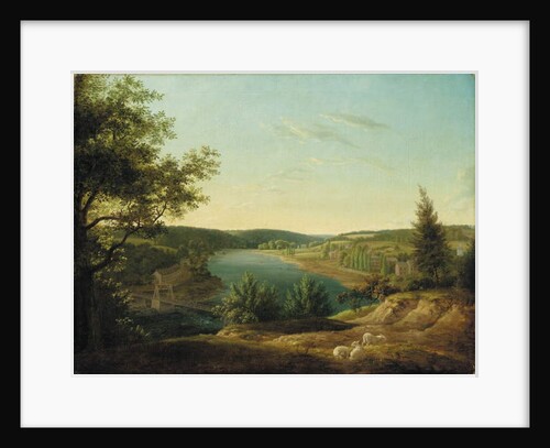 View of the Chain Bridge and Falls of the Schuylkill, Five Miles from Philadelphia by Thomas Birch