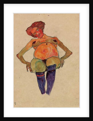 Seated pregnant woman by Egon Schiele