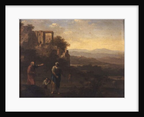 The Banishment of Hagar and Ishmael by Cornelis van Poelenburgh or Poelenburch