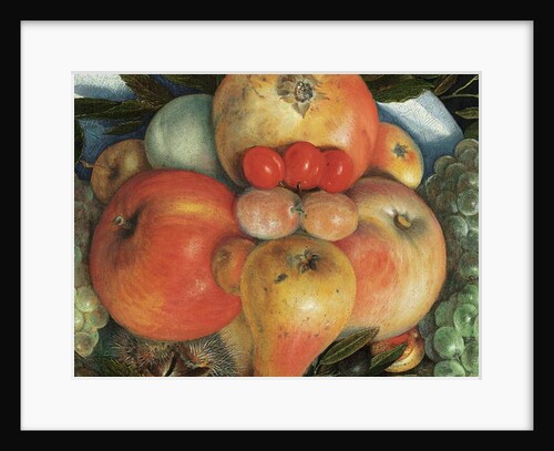 Reversible anthropomorphic portrait of a man composed of fruit by Giuseppe Arcimboldo