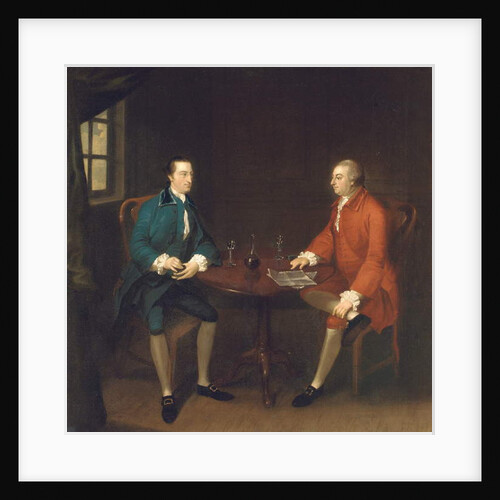 Two gentlemen seated at a table by John Thomas Seton
