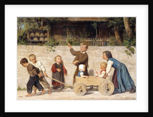 Kindergespann, 1868 by Albert Anker