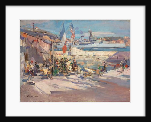 Cafe in a French Port by Konstantin Alekseevich Korovin