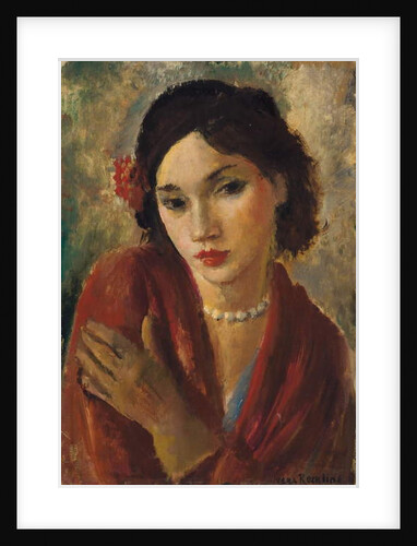 An Elegant Lady with a Pearl Necklace by Vera Rockline