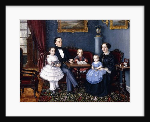 Portrait of a Young Family, 1855 by Aleksei Iagodnikov