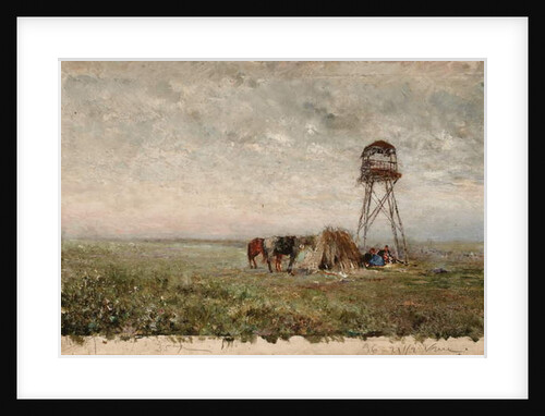 Cossacks Under a Watchtower on the Border of the Caucasus; Cosaques sous la tour de guet a la frontiere du Caucase by Ivan Pavlovich Pokhitonov