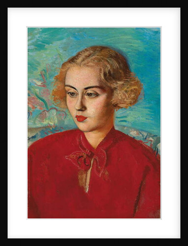Woman in Red, 1936 by Boris Dmitrievich Grigoriev