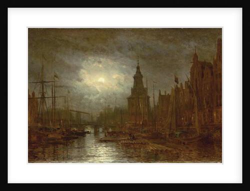 Amsterdam at Night, 1870s by Aleksei Petrovich Bogolyubov