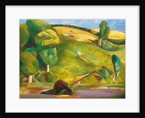Sailing Boat in a Cubist Landscape, early 1920s by Boris Dmitrievich Grigoriev