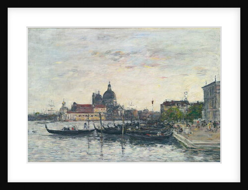 Venice, the Mole at the Entrance to the Grand Canal and the Salute, Evening, 1895 by Eugene Louis Boudin