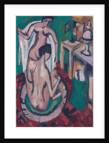 Two Nudes in a Shallow Tub, c. 1912/1913-1920 by Ernst Ludwig Kirchner