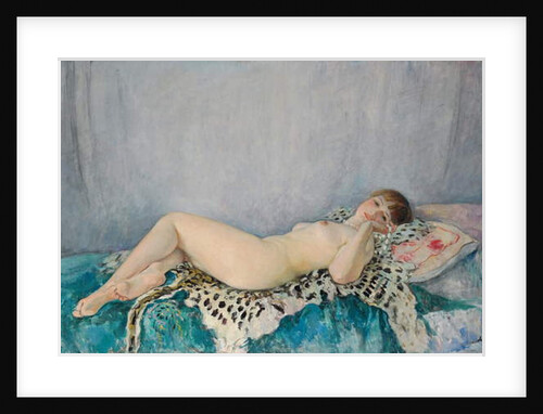 Nude on Leopard Skin, Le Cannet, 1926 by Henri Lebasque