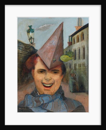 Self-portrait with a Paper Hat and Blue Scarf, c.1936 by Felix Nussbaum