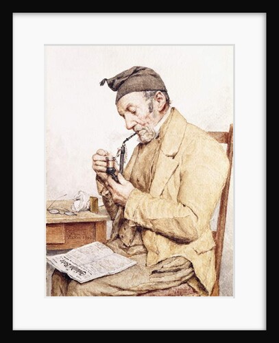Grandfather with Pipe, 1903 by Albert Anker