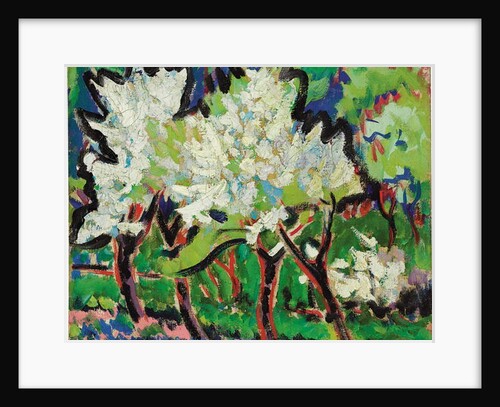 Flowering Trees IV; Bluhende Baume IV, 1909 by Ernst Ludwig Kirchner