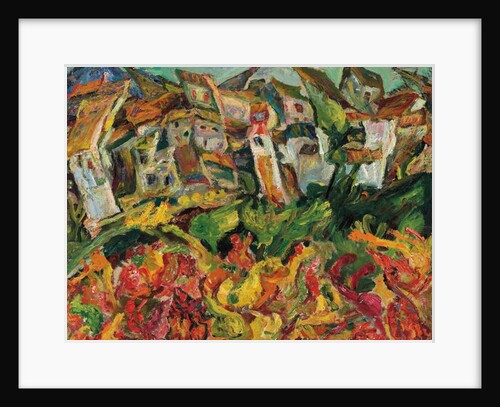 Houses with Pointed Roofs; Maisons aux Toits Pointus, c.1920-21 by Chaim Soutine