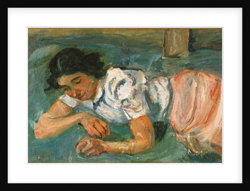 Young Woman Lying on the Grass; Jeune femme couchee dans l'herbe, 1939 by Chaim Soutine