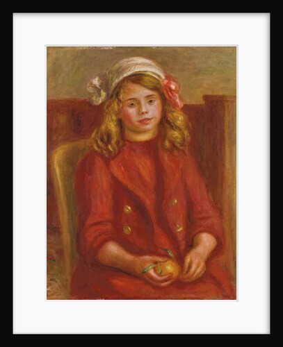 Young Girl with an Orange; Fillette a l'orange, 1911 by Pierre Auguste Renoir