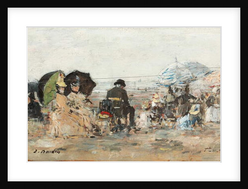 Trouville, beach scene; Trouville, scene de plage, 1886 by Eugene Louis Boudin