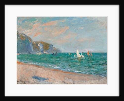 Boats below the Pourville Cliffs, 1882 by Claude Monet