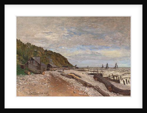 Boatyard Near Honfleur; Le Chantier de Petits Navires, pres de Honfleur, 1864 by Claude Monet