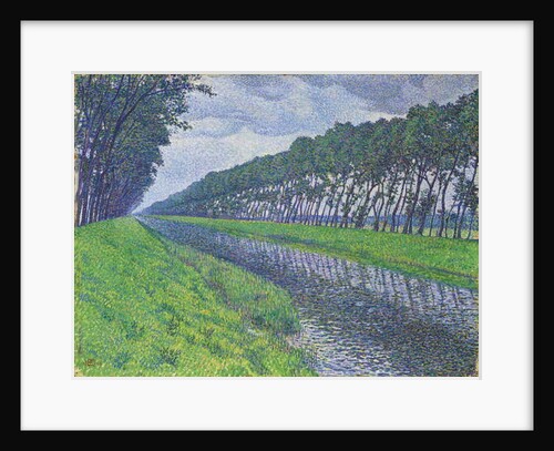 Canal in Flanders; Le canal en Flandre par temps triste, 1894 by Theo van Rysselberghe