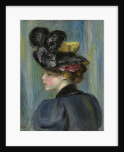 Young Woman with Black Hat; Jeune femme au chapeau noir, 1895 by Pierre Auguste Renoir