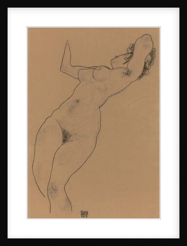 Reclining Nude; Liegender Akt, 1918 by Egon Schiele
