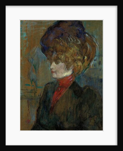 Head of an English Lady; Tete de lady anglaise, 1898 by Henri de Toulouse-Lautrec