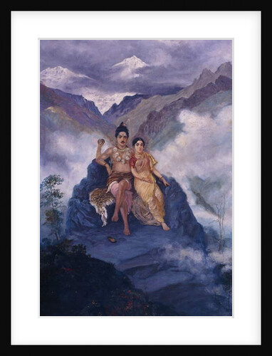 Lord Shiva and Parvati on Mount Kailash by Mahadev Vishvanath Dhurandhar