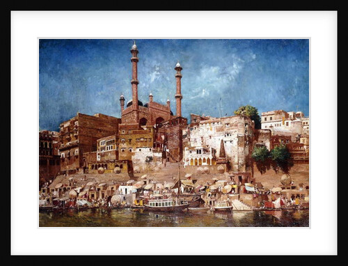 A View of the Ghats with Aurangzeb's Mosque, Benares by John Gleich