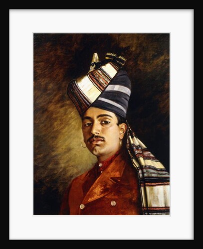 Portrait of a Sikh in Military Head-Dress by Hubert Vos