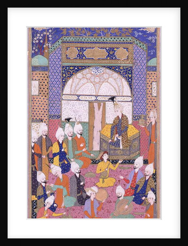 Shah Isma'il Holding the First Private Audience After his Accession in Tabriz, c.1590-1600 by Persian School