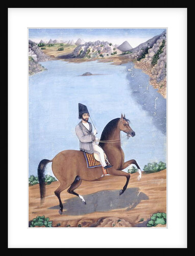 Portrait of a Young Man on Horseback, c.1840 by Persian School