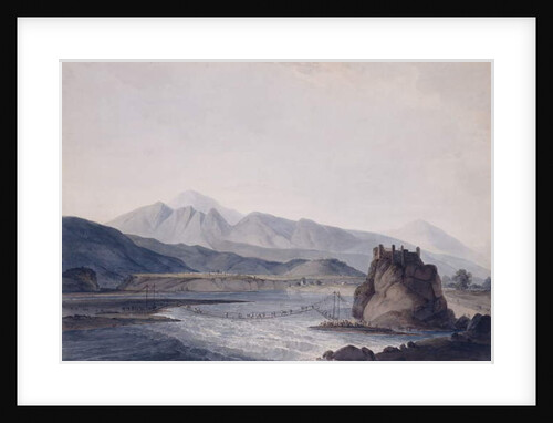 The Rope Bridge, Srinagar, Garhwal, Uttar Pradesh, by Thomas & William (1769-1837) Daniell