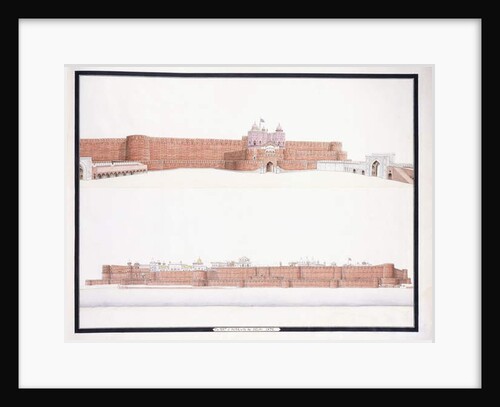 The Fort of Agra, with the Delhi Gate, c. 1815 by Agra School