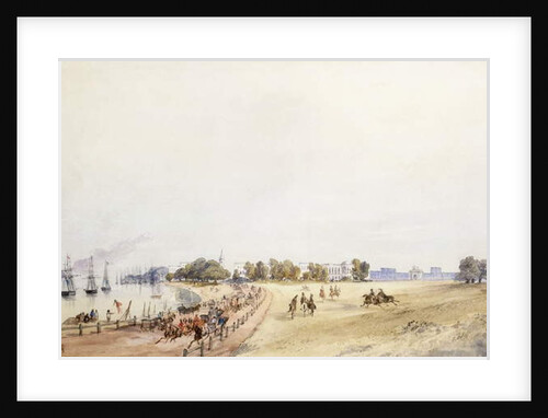 View of the Fort and Town, Calcutta, 1854 by Major General Sir Charles Walters D'Oyly