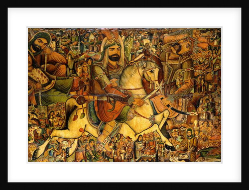 The Battle of Kerbala, 19th century by Persian School
