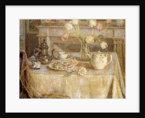 The White Tablecloth; La Nappe Blanche by Henri Eugene Augustin Le Sidaner