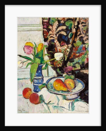 Still Life with Tulips and Fruit by George Leslie Hunter